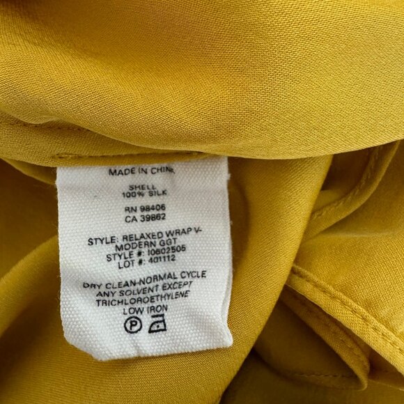 Theory Mustard Yellow Blouse - Picture 4 of 4